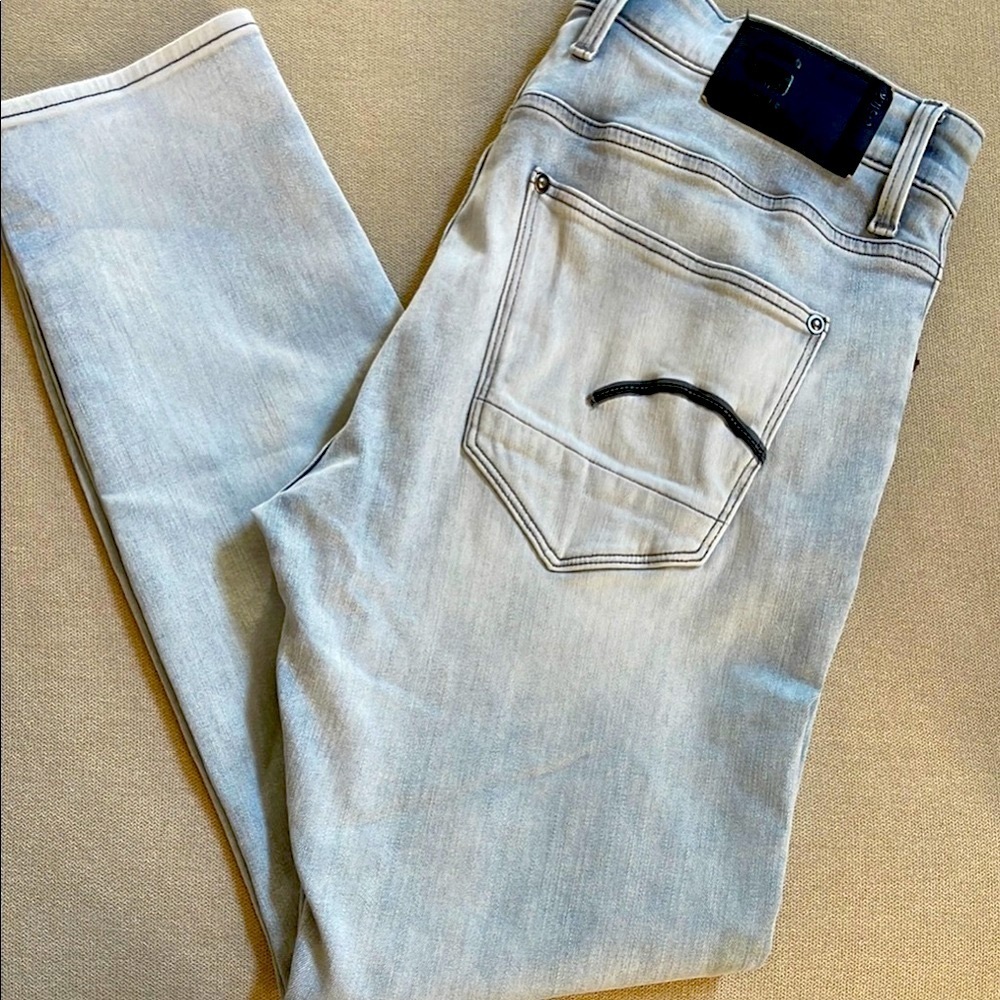 G-Star Men's Light Gray Slim Jeans 33x30